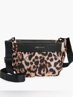 Vee Collective Leopard Print caba clutch Crossbody Bag large